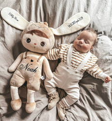 Lalka Metoo personalizowana Beżowy Króliś XL 70 cm