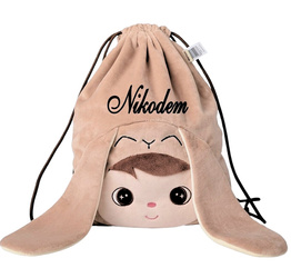 Worek Metoo Personalizowany Beżowy Króliś