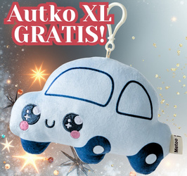 Gratis - Niebieskie Autko XL z imieniem Metoo