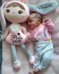 Lalka Metoo personalizowana Różowy Króliczek 50cm
